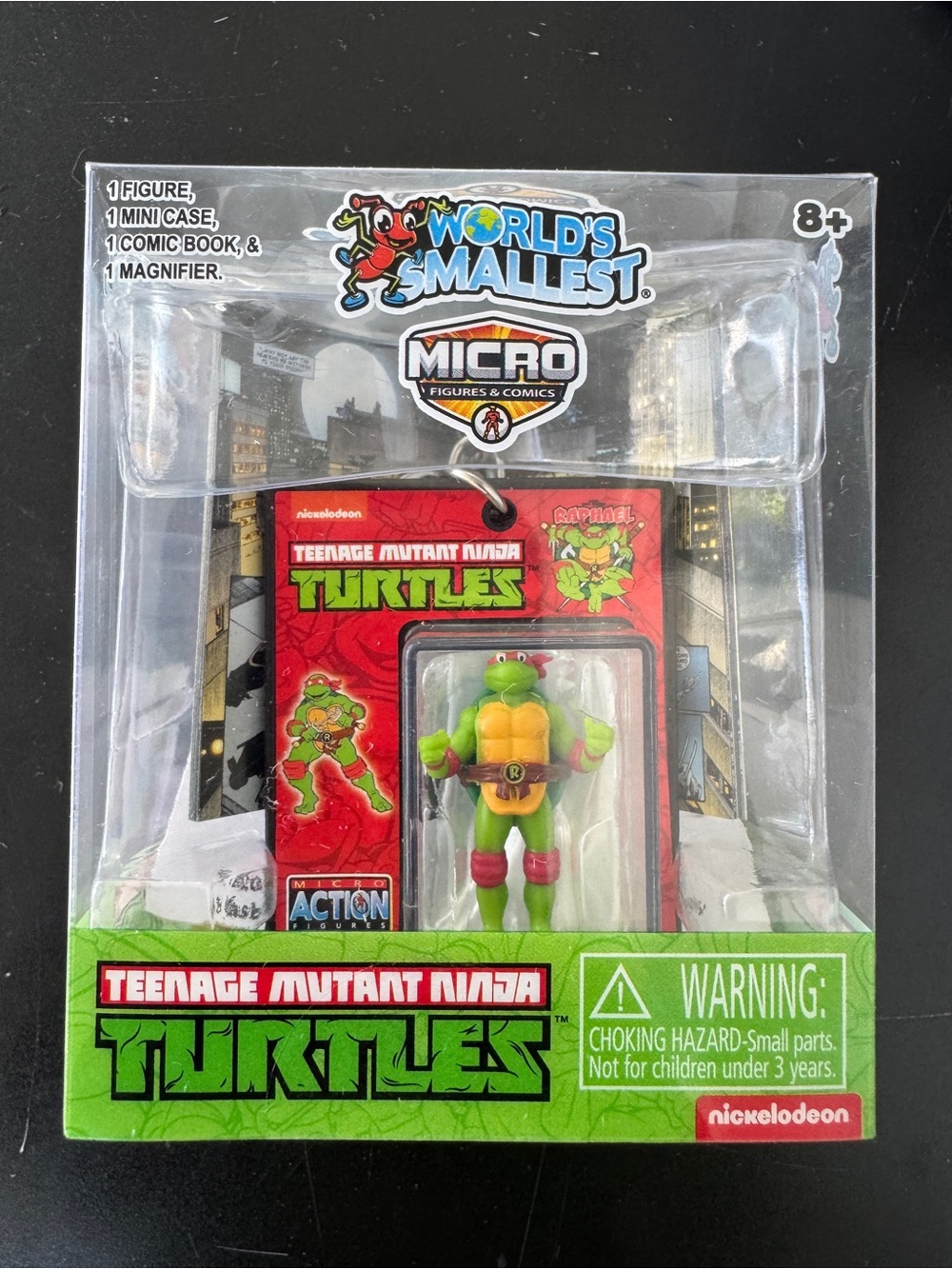 World’s Smallest TMNT Raphael Micro Figure Sealed w/ Comic & Magnifier
